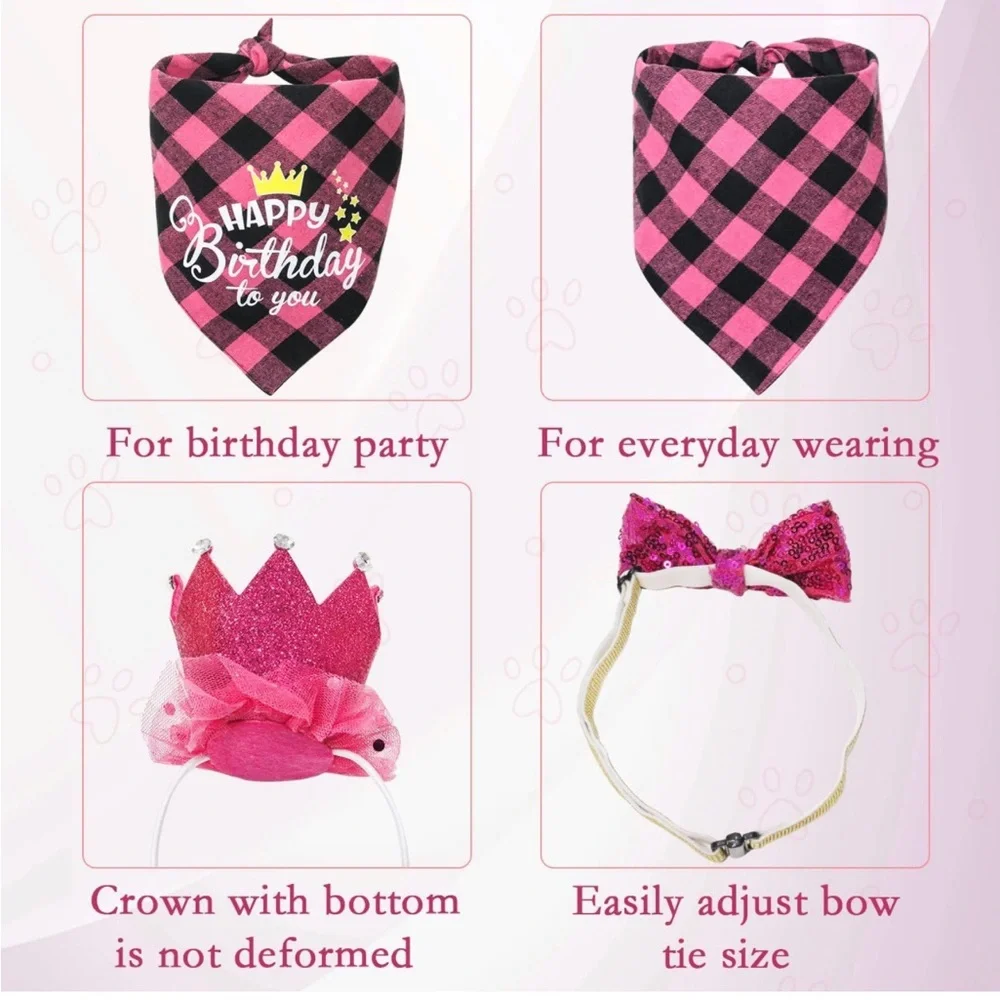 New BIEOFFEI Dog Birthday Party Supplies - Dog Birthday Party (6 Pieces Set) - Picture 5 of 8